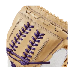 2023 Wilson A2000 Aubree Munro AM1 34" Fastpitch Catcher's Mitt: WBW10101834 - Premium Fielding Glove -Fielding Gloves Sales WBW101018 4 A2000 FP C Aubree Munro GM FPCM 34 White Blonde Purple