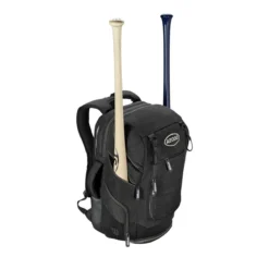 Wilson A2000 Players Backpack Bat Bag - Premium Baseball & Softball Equipment Bag (Model: WTA2000) -Fielding Gloves Sales WTA20BPBL 1 Wilson A2000 Backpack Black Silver Front wBats.png.cq5dam.web .1200.1200