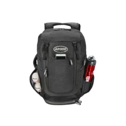 Wilson A2000 Players Backpack Bat Bag - Premium Baseball & Softball Equipment Bag (Model: WTA2000) -Fielding Gloves Sales WTA20BPBL 2 Wilson A2000 Backpack Black Silver Straight Front Pockets.png.cq5dam.web .1200.1200