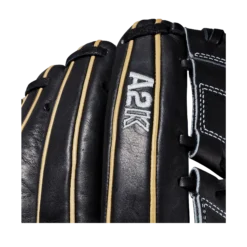 2020 Wilson A2K 12" Pitchers Baseball Glove - WTA2KRB20B2 | Premium Leather Fielding Glove -Fielding Gloves Sales WTA2KRB20B2 5 A2K Pitcher B212 12 Black Blonde Alt 04