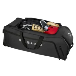 EVOSHIELD Stone Wall Wheeled Bag - Durable Roller Equipment Bag for Sports Gear (Multiple Colors: WTV9400) -Fielding Gloves Sales WTV9400BL 4 Evoshield Stonewall Wheeled Bag Interior.png.cq5dam.web .1200.1200