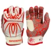 2021 Spiderz HYBRID Batting Gloves - White/Red | Premium Baseball & Softball Gloves -Fielding Gloves Sales WhiteRed