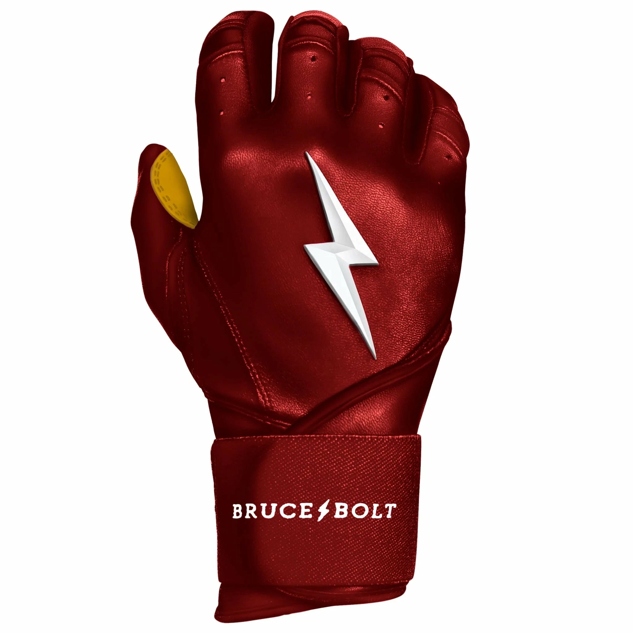 Bruce Bolt PREMIUM PRO Long Cuff Batting Gloves: Maroon | High-Performance Baseball Gloves for Enhanced Grip & Comfort 4 Bruce Bolt PREMIUM PRO Long Cuff Batting Gloves: Maroon | High-Performance Baseball Gloves for Enhanced Grip & Comfort - Image 2