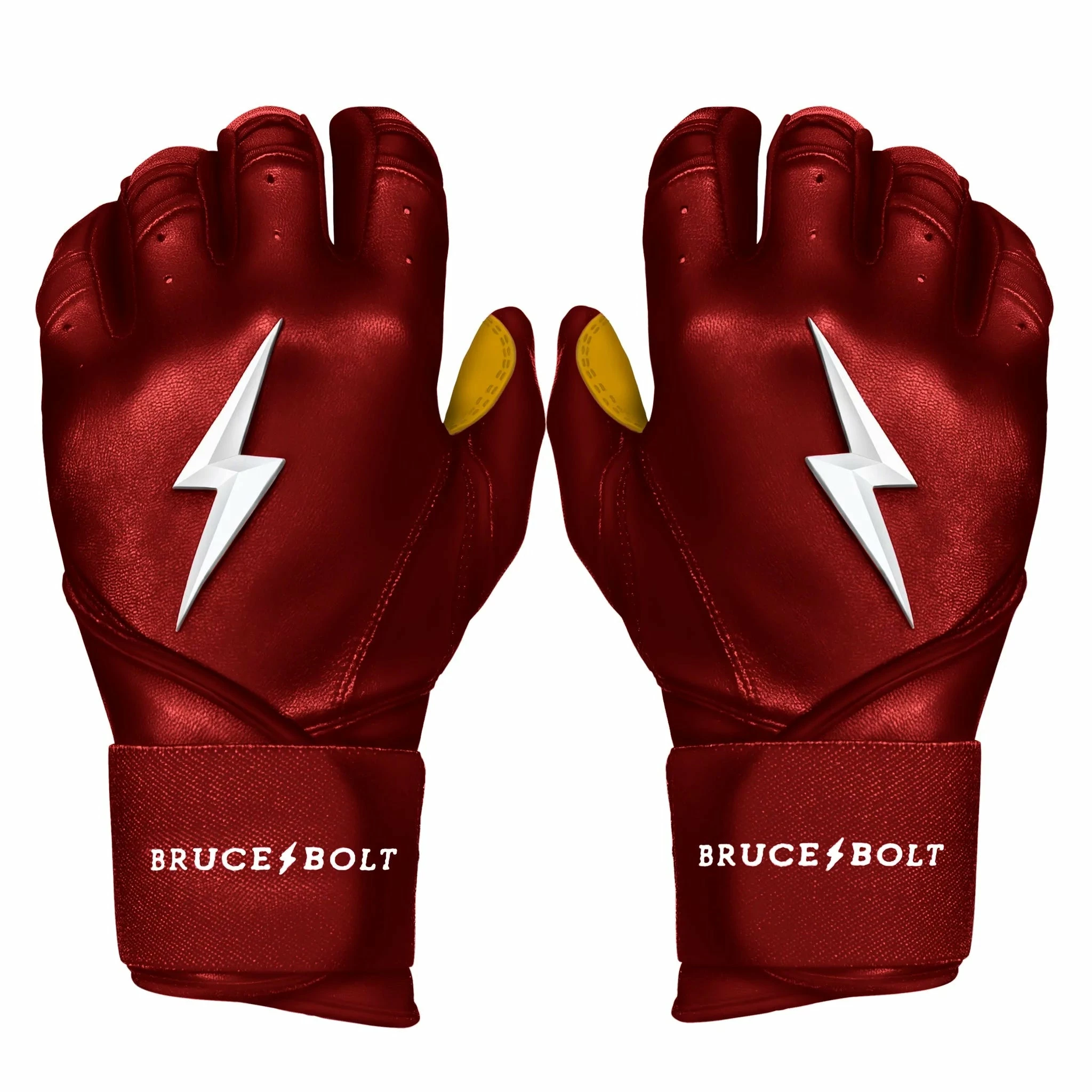 Bruce Bolt PREMIUM PRO Long Cuff Batting Gloves: Maroon | High-Performance Baseball Gloves for Enhanced Grip & Comfort 3 Bruce Bolt PREMIUM PRO Long Cuff Batting Gloves: Maroon | High-Performance Baseball Gloves for Enhanced Grip & Comfort