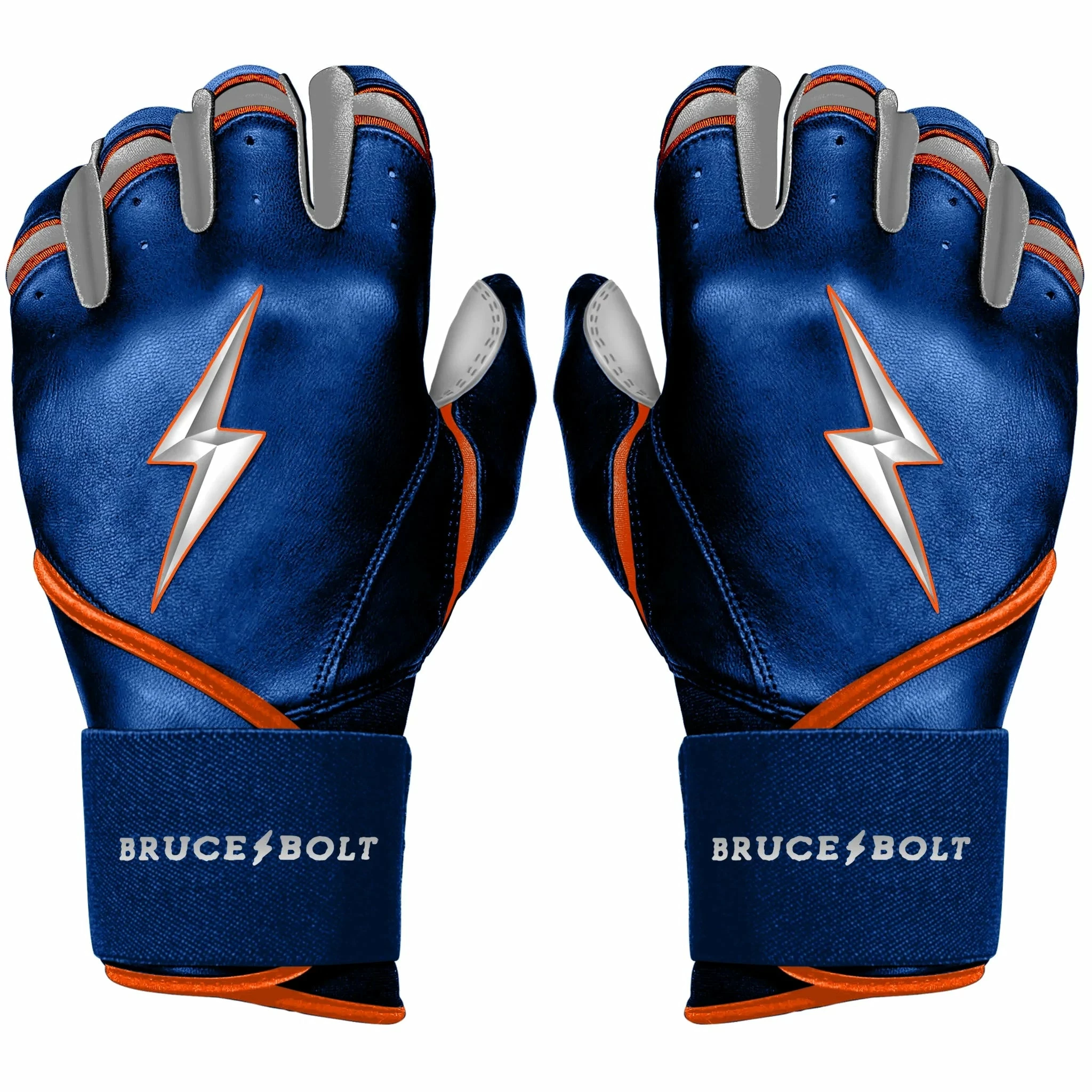 Bruce Bolt PREMIUM PRO NIMMO Long Cuff Batting Gloves: Mets Blue | High-Performance Baseball Gloves 3 Bruce Bolt PREMIUM PRO NIMMO Long Cuff Batting Gloves: Mets Blue | High-Performance Baseball Gloves