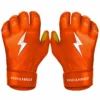Bruce Bolt PREMIUM PRO Short Cuff Batting Gloves - Orange | High-Performance Baseball Gloves -Fielding Gloves Sales premium pro short cuff batting gloves orange brucebolt 362485