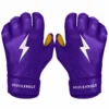 Bruce Bolt PREMIUM PRO Short Cuff Batting Gloves: Purple - High-Performance Baseball Gloves for Enhanced Grip & Comfort -Fielding Gloves Sales premium pro short cuff batting gloves purple brucebolt 588698