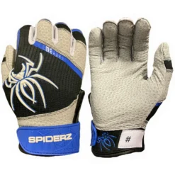 2022 Spiderz PRO Model Batting Gloves - Black/Royal Blue/White | Premium Baseball & Softball Gloves