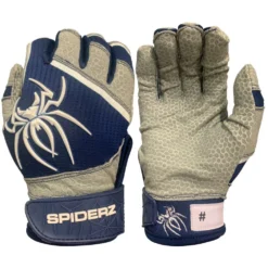 2022 Spiderz PRO Model Batting Gloves - Navy Blue/White | Premium Baseball & Softball Gloves